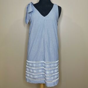 NWT Vineyard Vines Sandbar Blue and white striped Bow shoulder dress size XXS